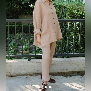 Rachel Pally Gauze Rami Pant - Tobacco - size S